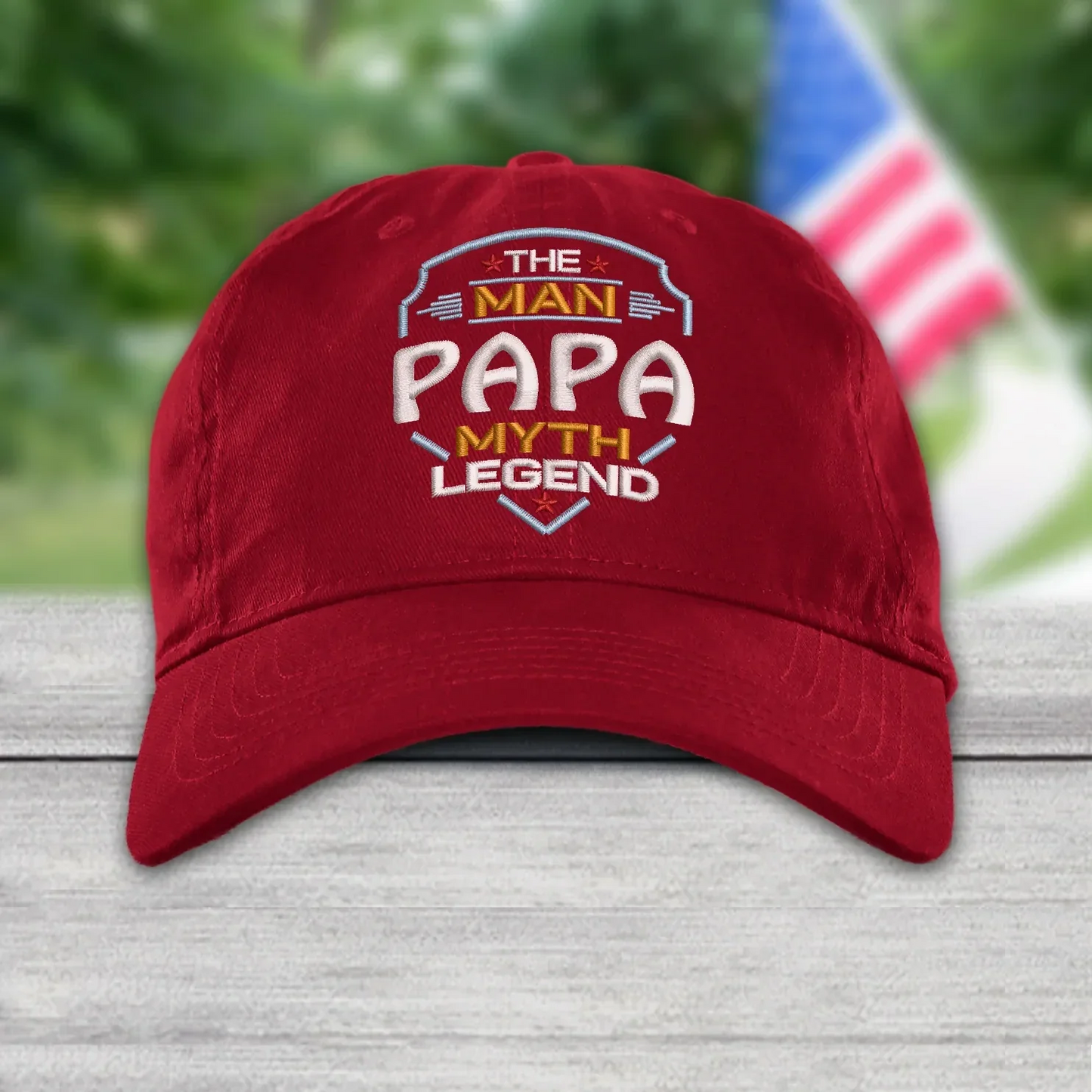 Godmerch The Man Myth Legend Papa, Custom Nickname Embroidery Cap