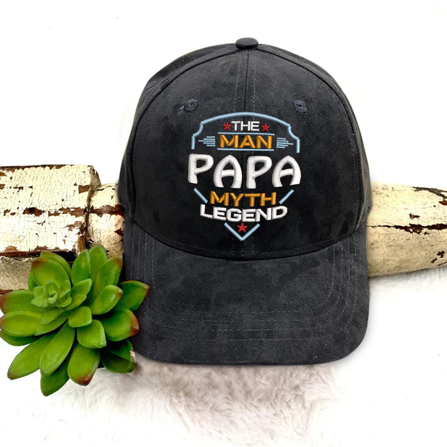 Godmerch The Man Myth Legend Papa, Custom Nickname Embroidery Cap