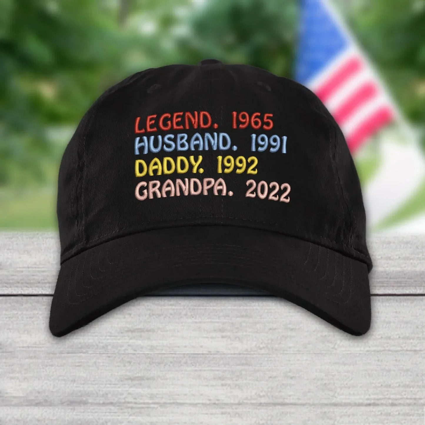 Godmerch Legend Husband Daddy Grandpa, Custom Nickname Embroidery Cap
