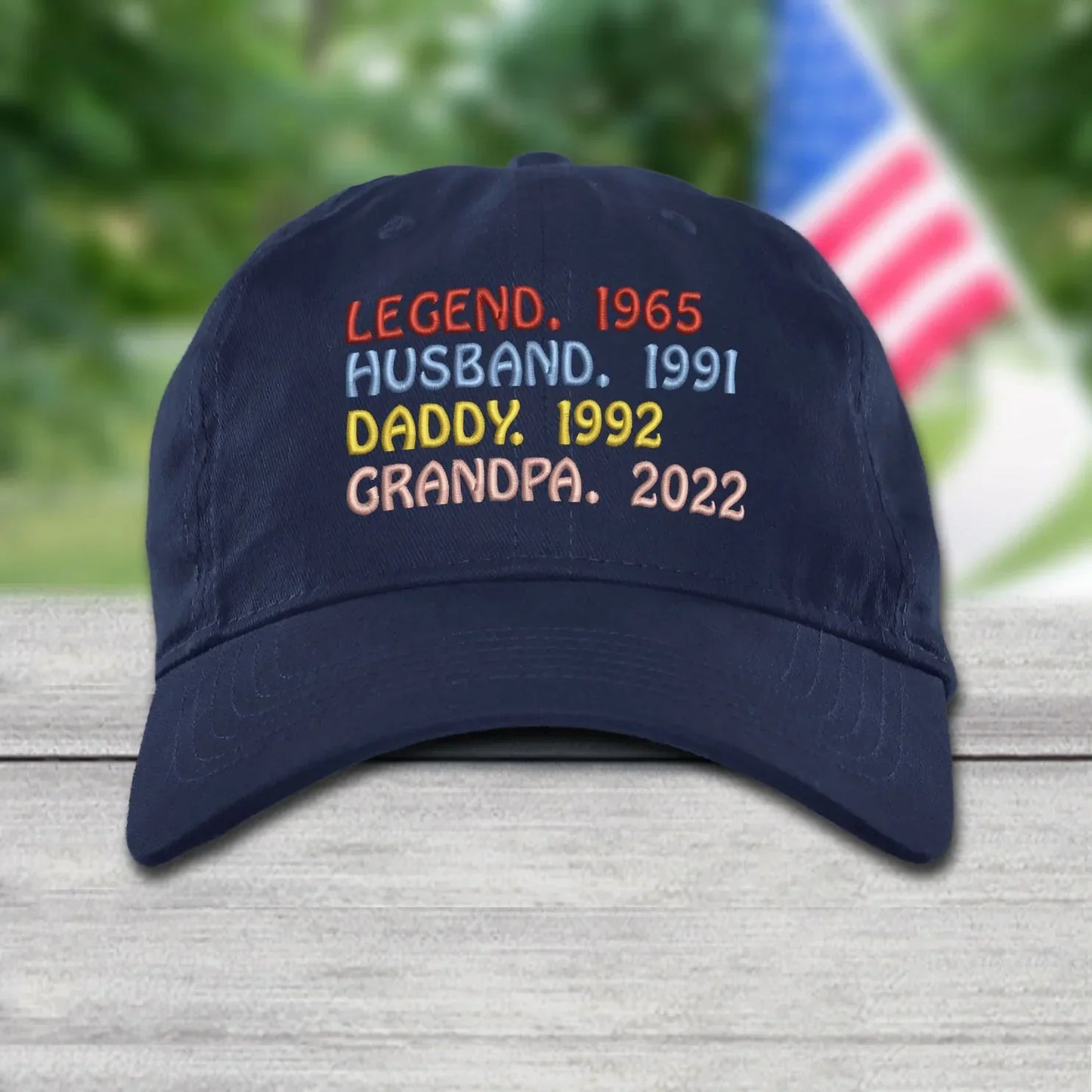 Godmerch Legend Husband Daddy Grandpa, Custom Nickname Embroidery Cap