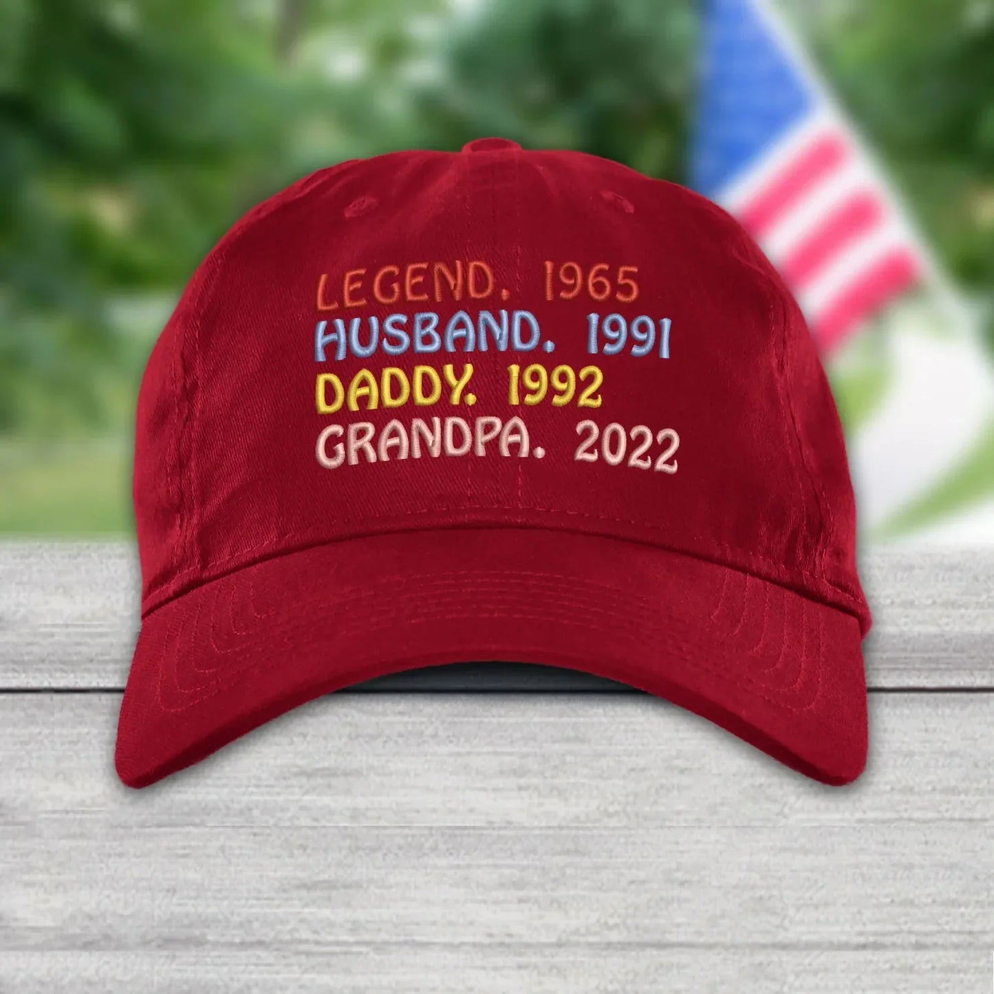 Godmerch Legend Husband Daddy Grandpa, Custom Nickname Embroidery Cap