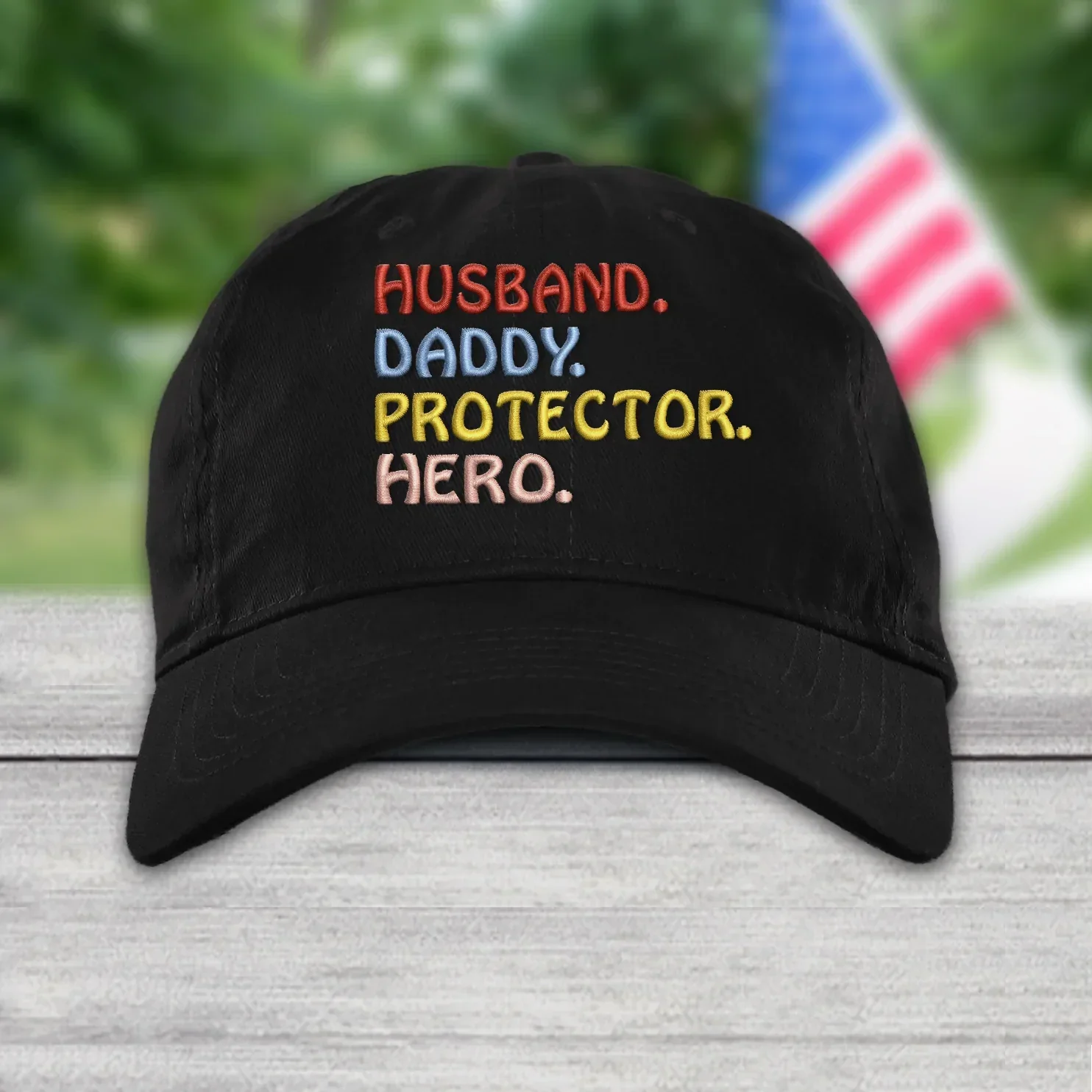 Godmerch Husband Daddy Protector Hero, Custom Nickname Embroidery Cap