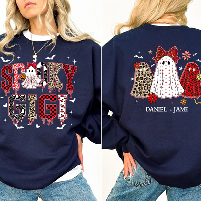 Halloween Spooky Gigi Custom Gigi And Grandkids Sweatshirt