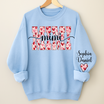 Heart Mimi Nana Grandma Valentine Family Gift