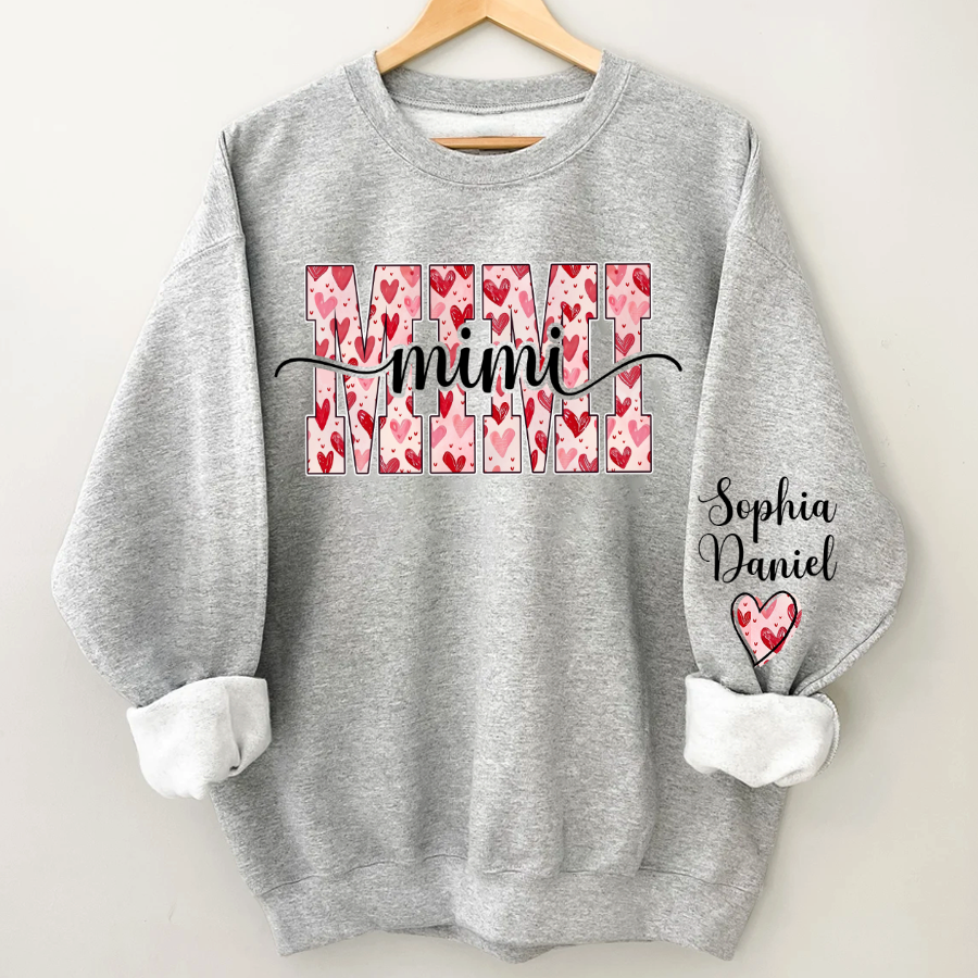 Heart Mimi Nana Grandma Valentine Family Gift
