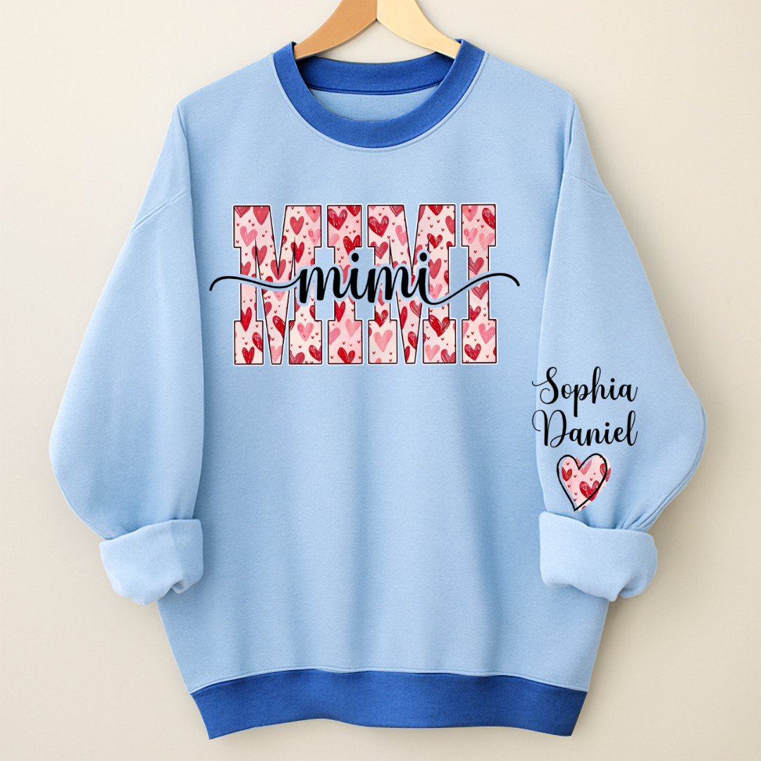 Heart Mimi Nana Grandma Valentine Family Gift