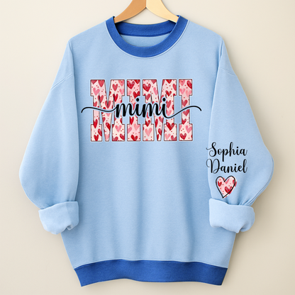 Heart Mimi Nana Grandma Valentine Family Gift