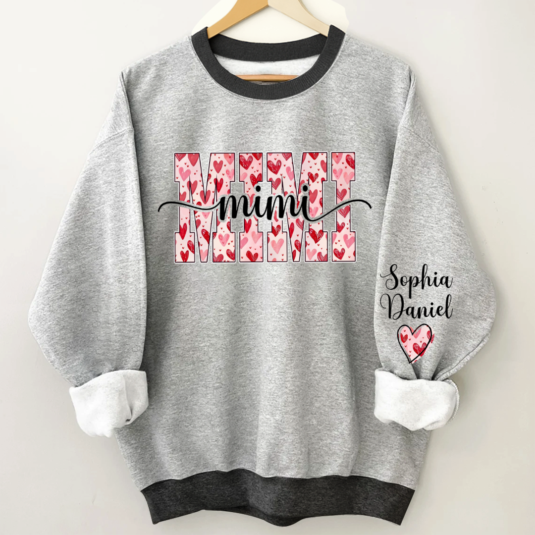 Heart Mimi Nana Grandma Valentine Family Gift
