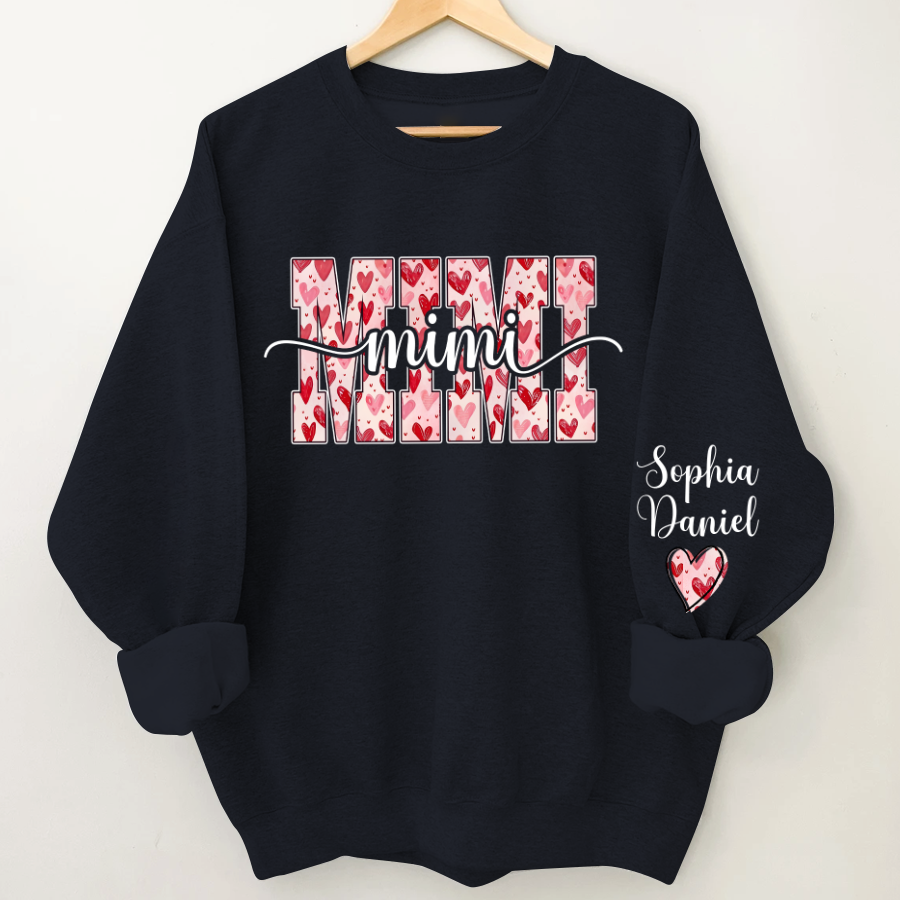 Heart Mimi Nana Grandma Valentine Family Gift