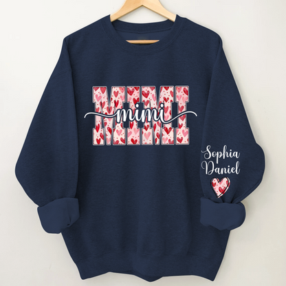 Heart Mimi Nana Grandma Valentine Family Gift