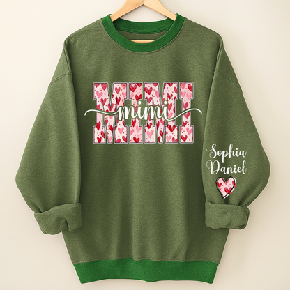 Heart Mimi Nana Grandma Valentine Family Gift