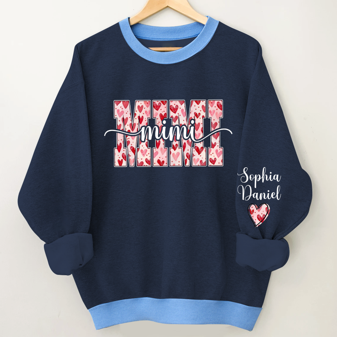 Heart Mimi Nana Grandma Valentine Family Gift