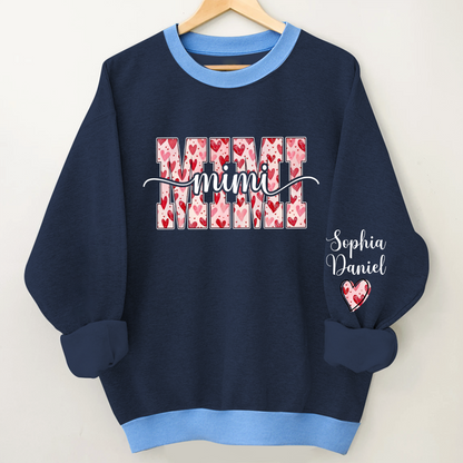 Heart Mimi Nana Grandma Valentine Family Gift