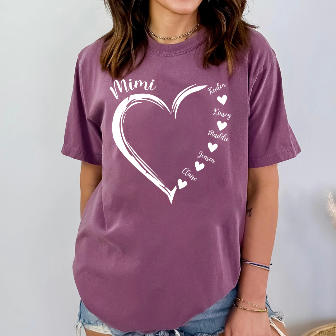 Mom And Kids Hearts Custom Name CTH01