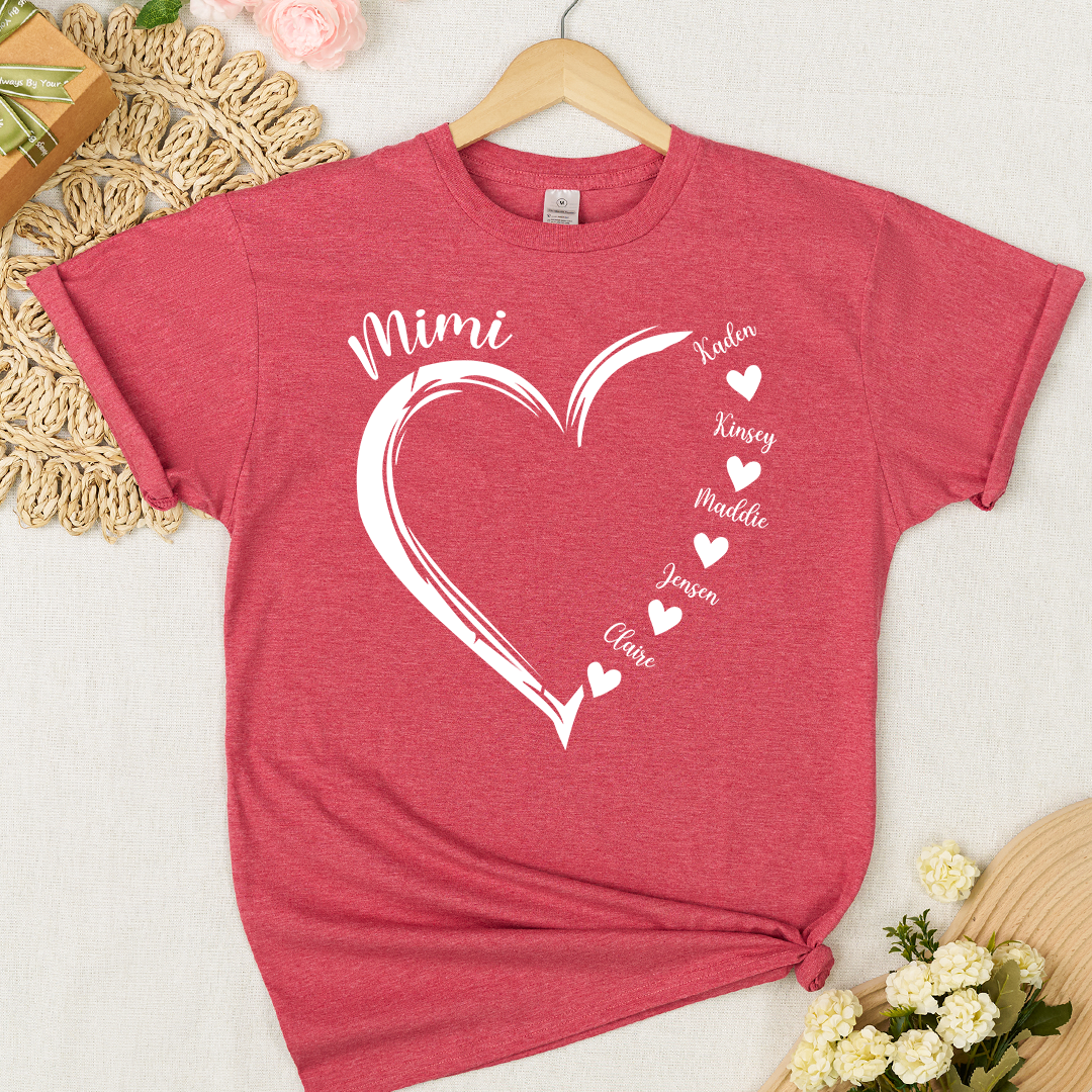 Mom And Kids Hearts Custom Name CTH01