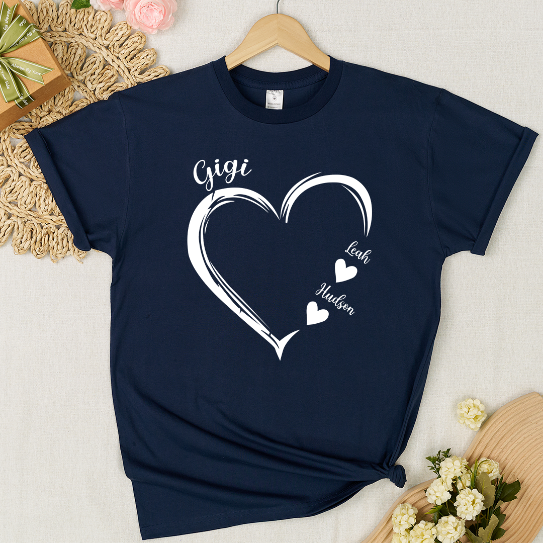 Mom And Kids Hearts Custom Name CTH01