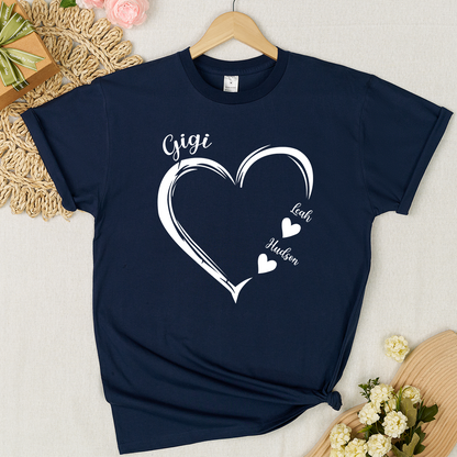 Mom And Kids Hearts Custom Name CTH01