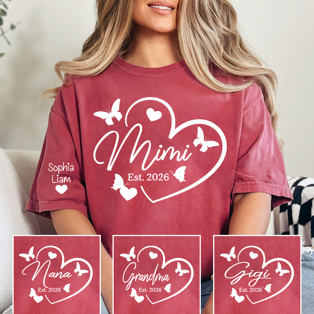 Mimi Est 2026 Shirt, Promoted to Mimi T-Shirt, New Grandma Announcement Gift for Her