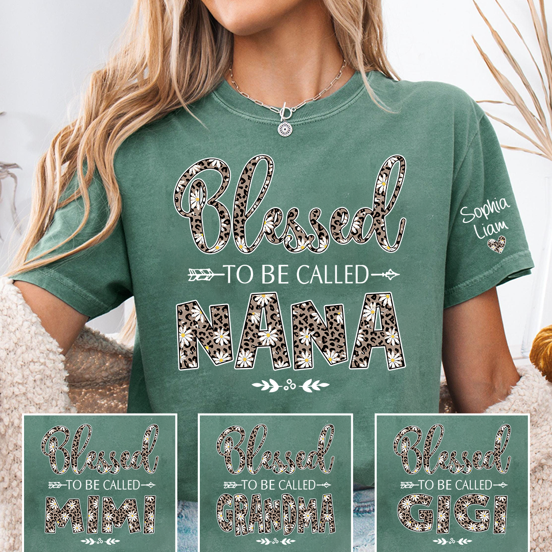 Blessed to Be Called Nana Shirt, Leopard Floral Nana T-Shirt, Cute Grandma Gift for Women