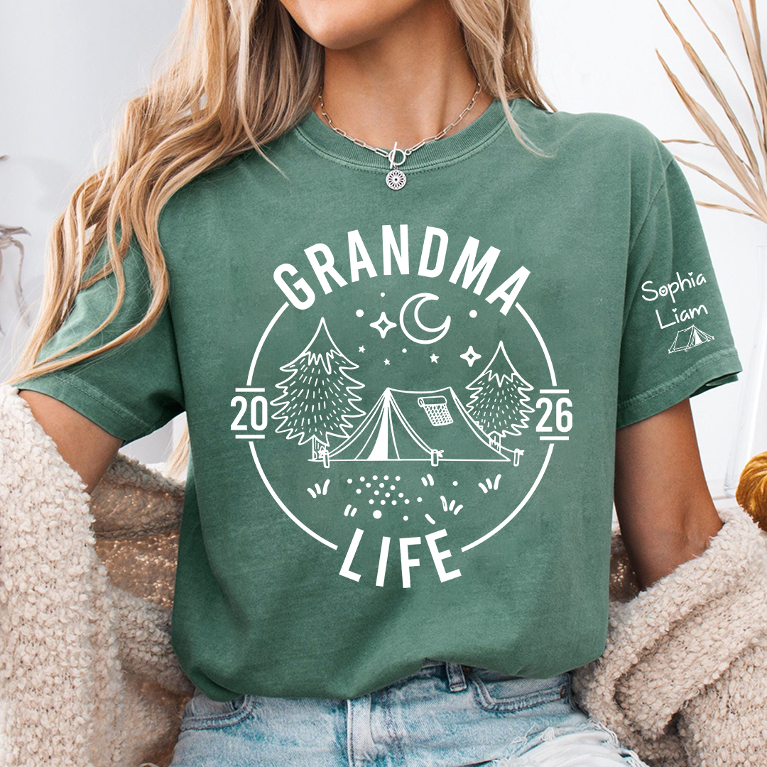 Grandma Life Shirt, Camping Graphic Design, Personalized Year 2026, Outdoor Adventure Gift for Grandma