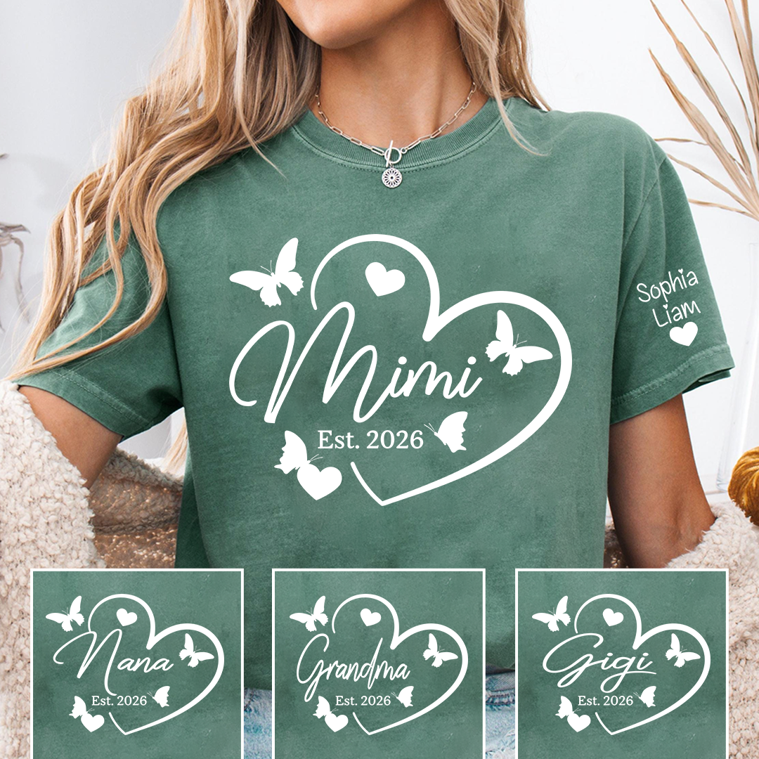 Mimi Est 2026 Shirt, Promoted to Mimi T-Shirt, New Grandma Announcement Gift for Her