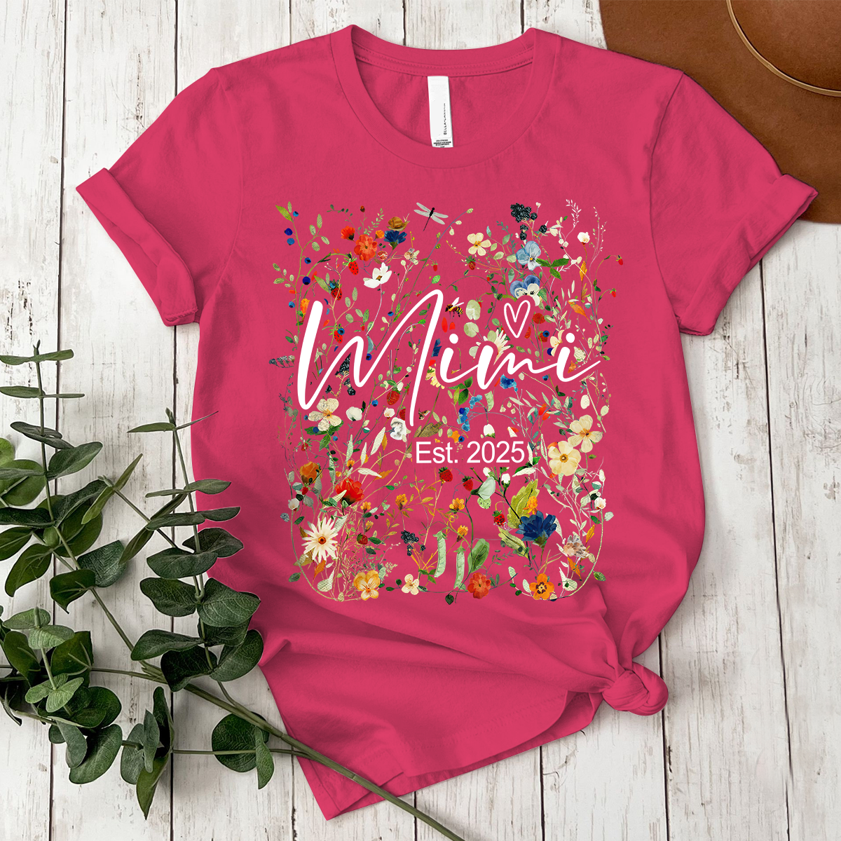 Custom Mimi Est Flower Shirt, Personalized Nickname And Grandkids, Gift For Mother's Day