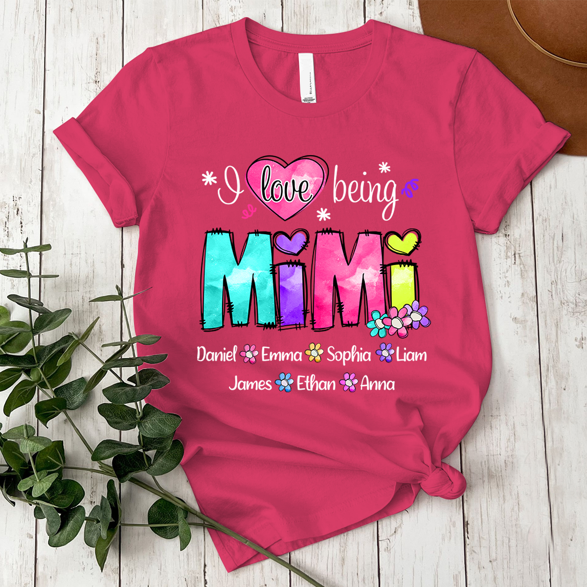 Custom I love being Nana Color Shirt, Personalized Nickname And Grandkids, Gift For Mother's Day