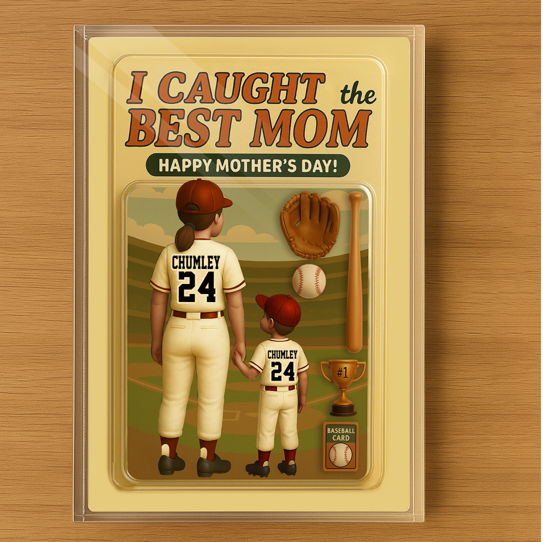 I Caught The Best Mom Happy Mothers Day Personalize Mom And Daughter Acrylic Block
