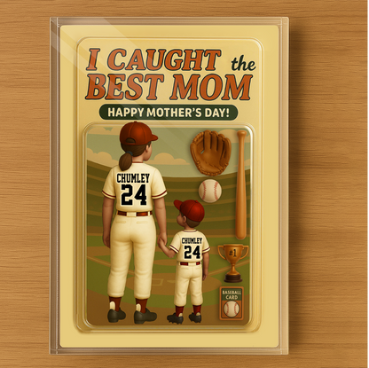 I Caught The Best Mom Happy Mothers Day Personalize Mom And Daughter Acrylic Block