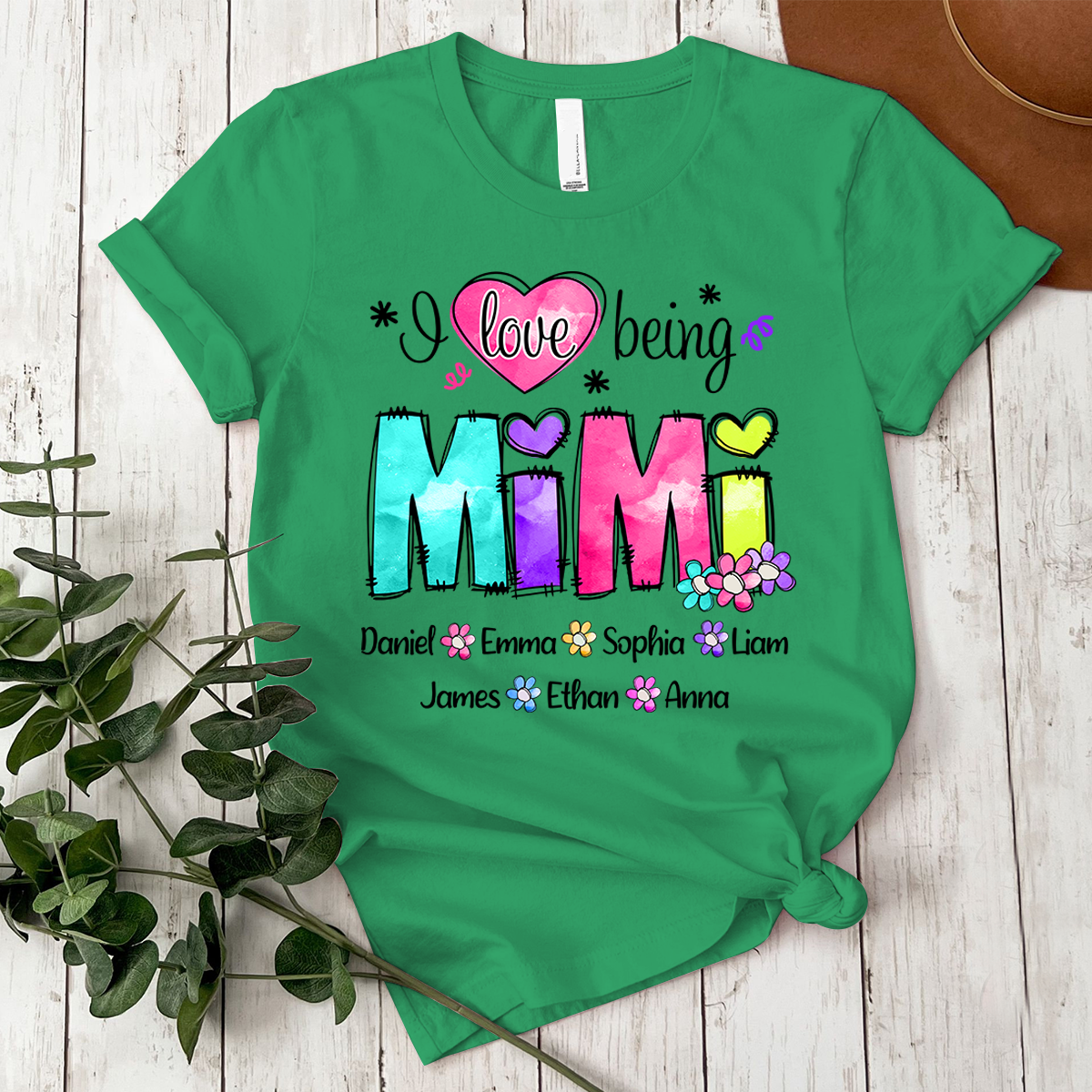 Custom I love being Nana Color Shirt, Personalized Nickname And Grandkids, Gift For Mother's Day