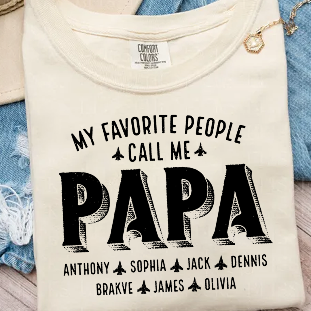 My Favorite People Call Me Papa And Grandkids Father's Day