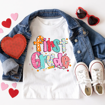 Kindergarten to 3rd Grade Teachers on the First Day Preppy Style Back to School Shirt