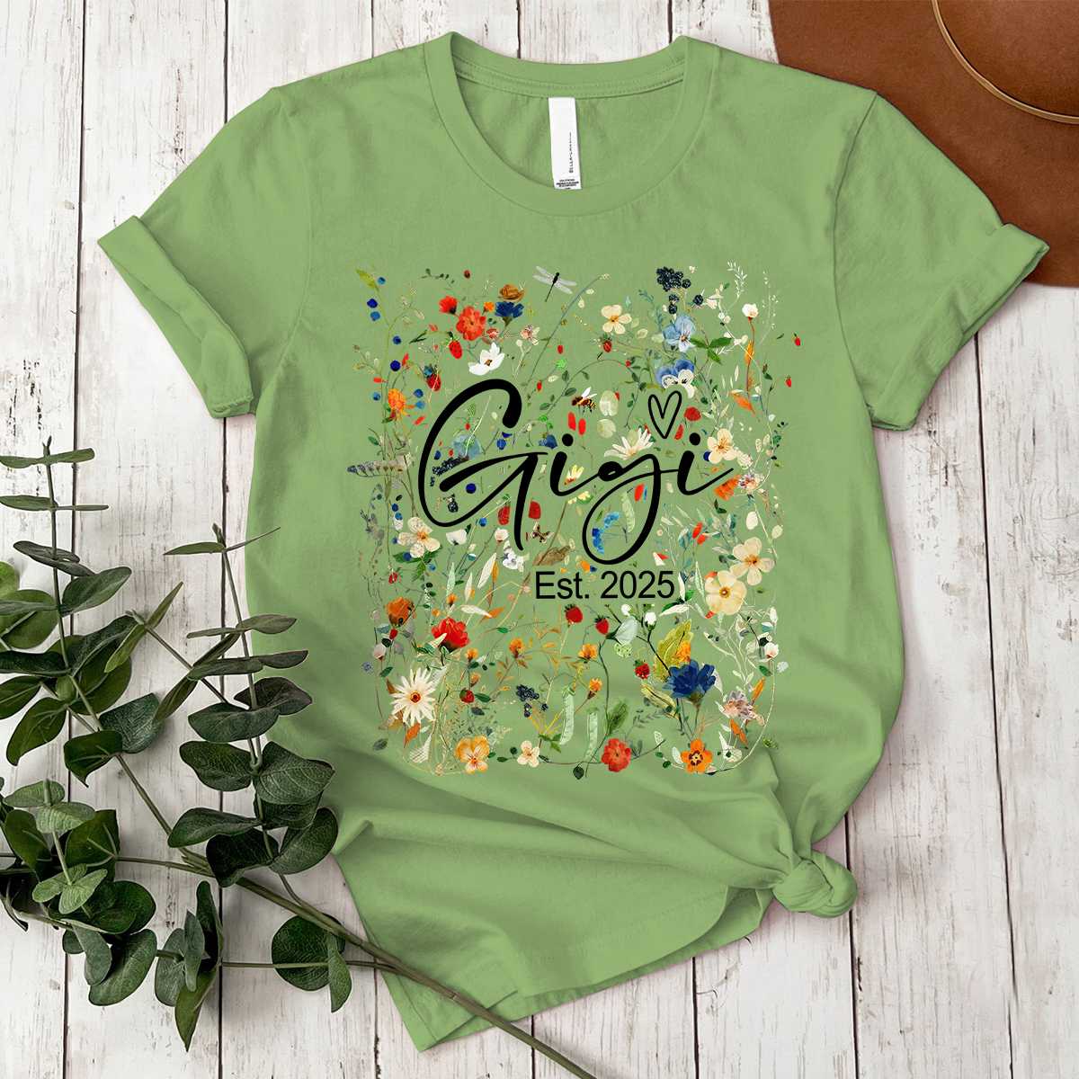 Custom Mimi Est Flower Shirt, Personalized Nickname And Grandkids, Gift For Mother's Day