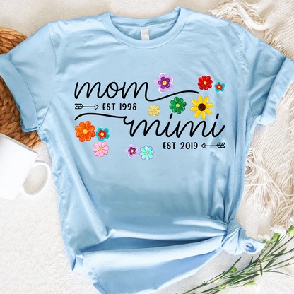 Mom Grandma Est Flower Color With Grandkids Mothers Day Gift