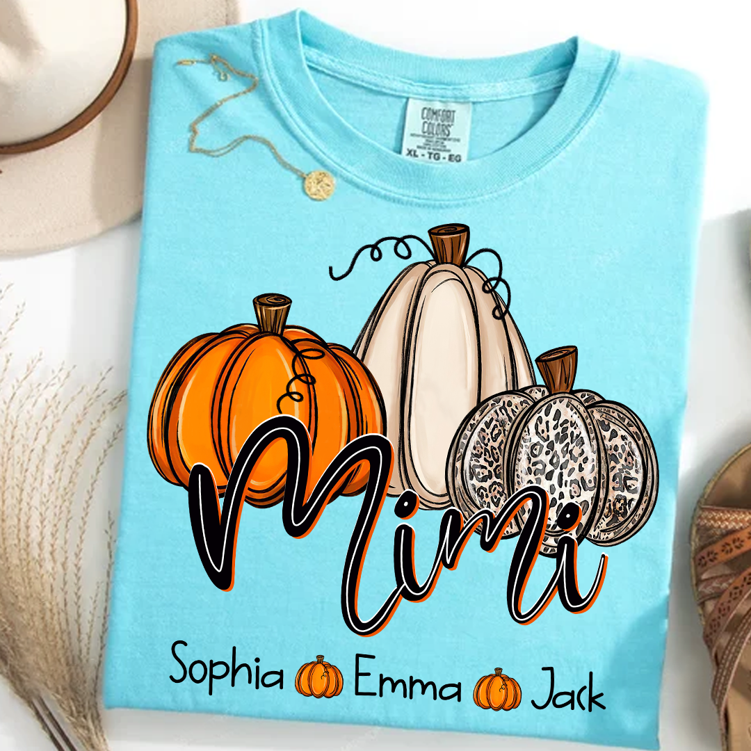 Comfort Colors® Mimi, Grandma Pumpkins Autumn And Grandkids T-Shirt