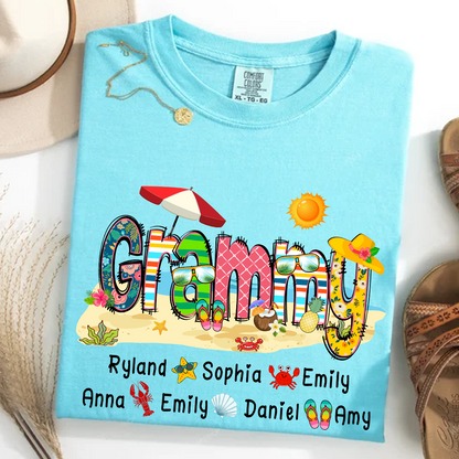 Comfort Colors® Mimi Summer 2025 T-Shirt, Custom Grandma With Grandkids Shirt