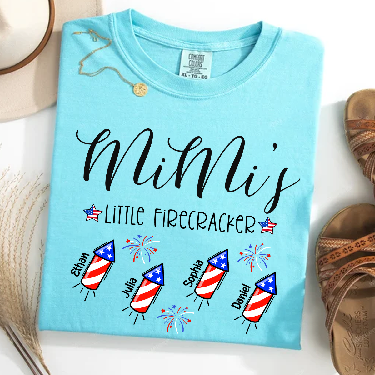 Comfort Colors® Mimi's Little Firecrackers 4th Of July, Custom Grandma With Kids TH