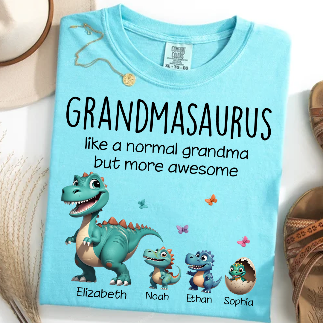 Personalized Grandmasaurus And Grandkids Gift for Grandma