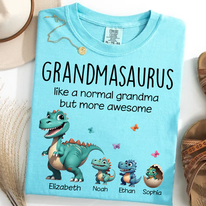Personalized Grandmasaurus And Grandkids Gift for Grandma
