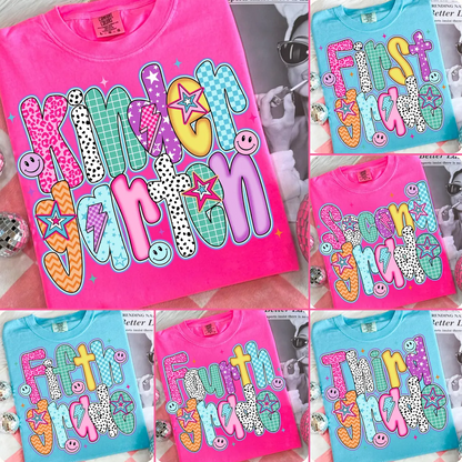 Preppy Back to School Pre-k 1st/2nd/3rd Grade First Day of School Shirt