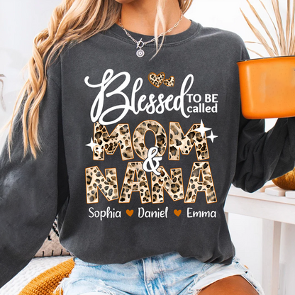 Leopard Blessed To Be Called Mom and Nana Mimi Grandma and Grandkids