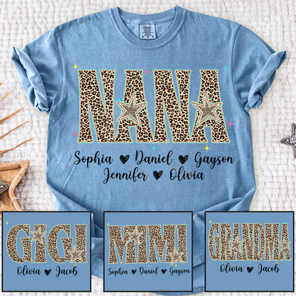 Comfort Colors® T-shirt Leopard Salty Mimi, Trendy Summer Mimi and Grandkids