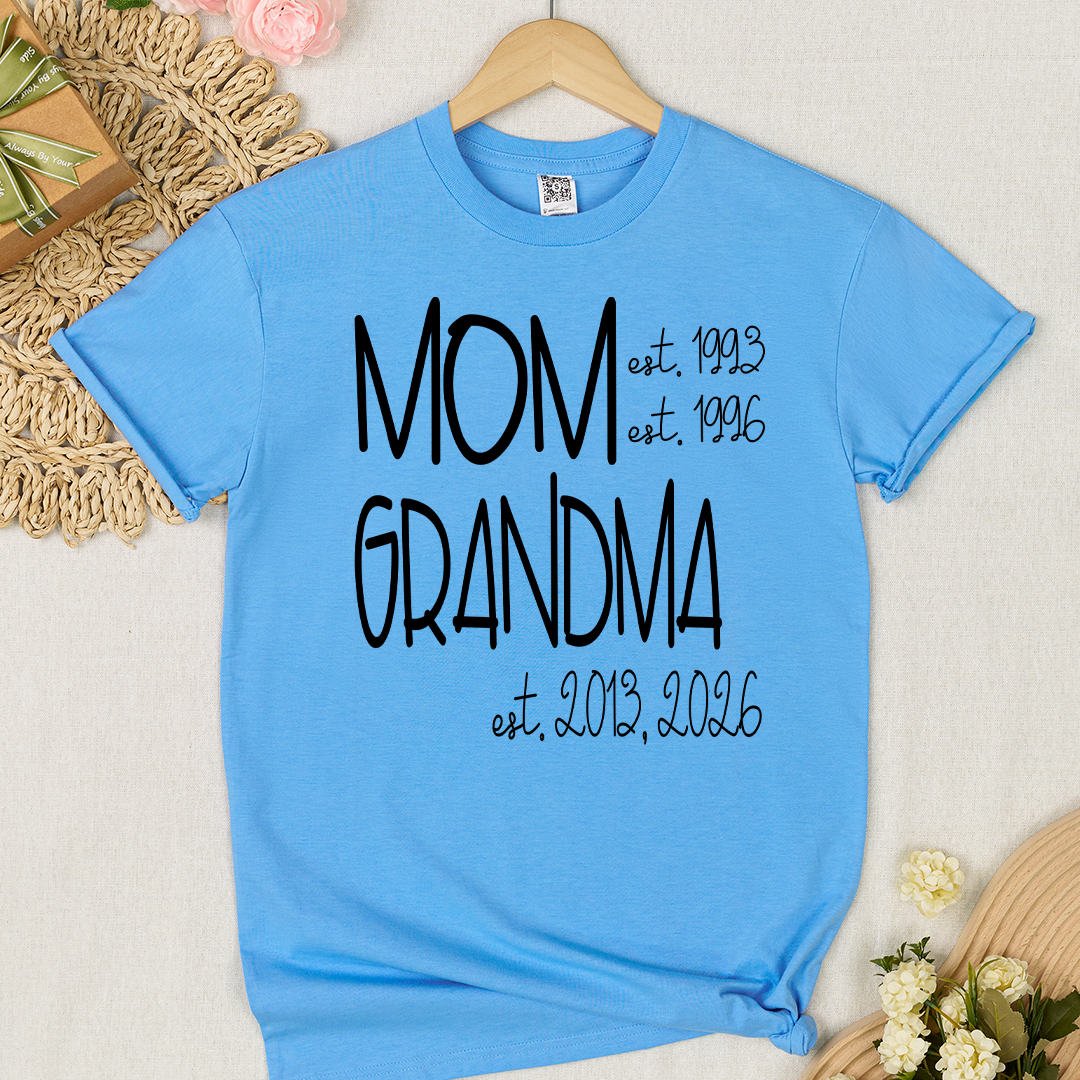 Grandma Grammy Nana Est Personalized T-Shirt