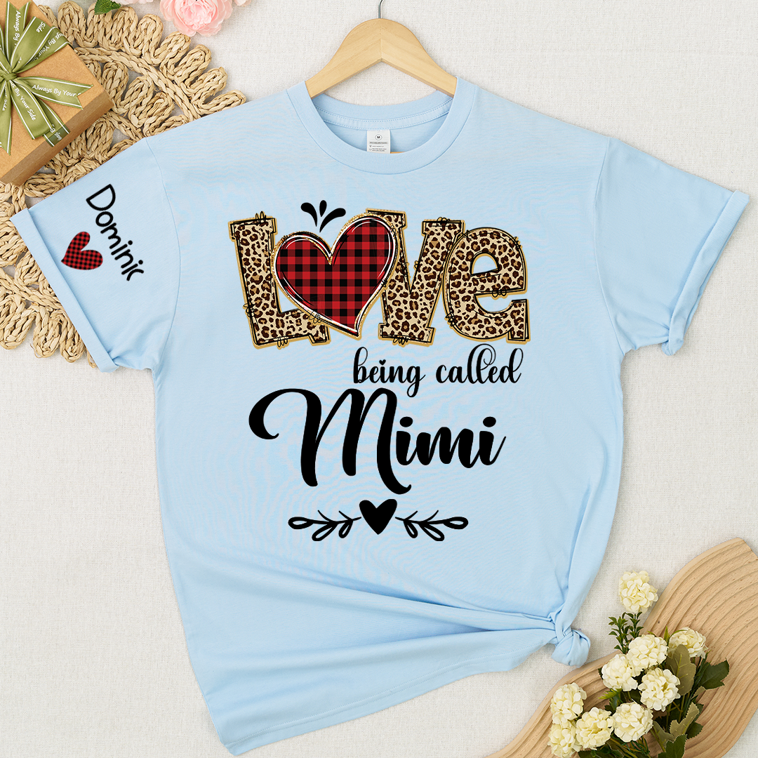 Personalize Grandma Love Being Called Mimi and Grnadkids T-shirt