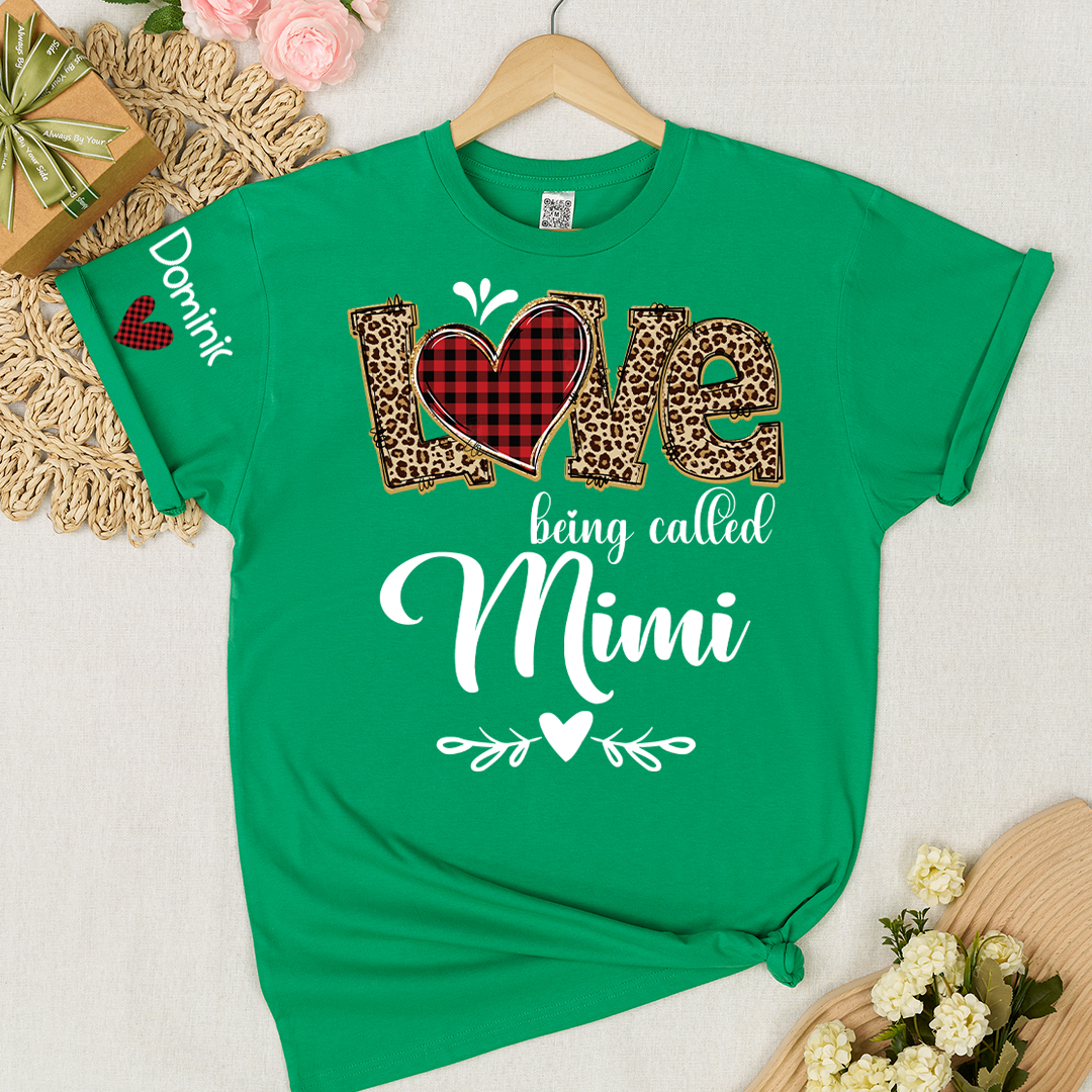 Personalize Grandma Love Being Called Mimi and Grnadkids T-shirt