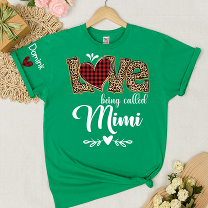 Personalize Grandma Love Being Called Mimi and Grnadkids T-shirt