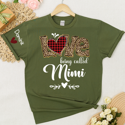 Personalize Grandma Love Being Called Mimi and Grnadkids T-shirt