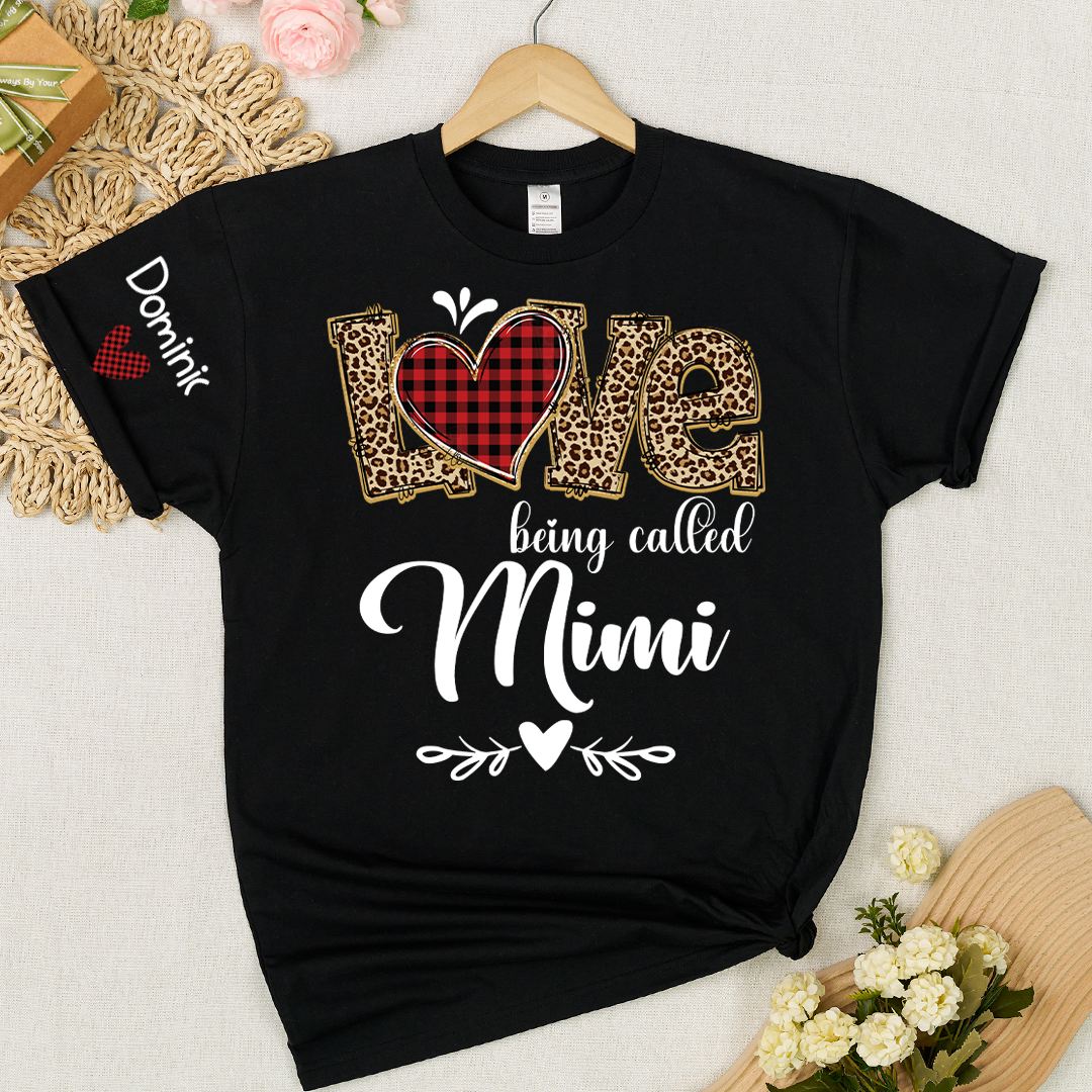 Personalize Grandma Love Being Called Mimi and Grnadkids T-shirt