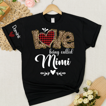 Personalize Grandma Love Being Called Mimi and Grnadkids T-shirt