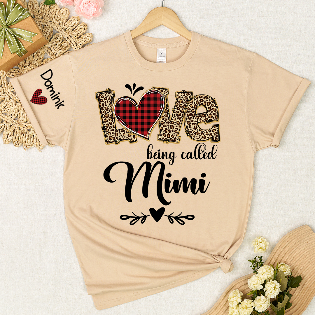Personalize Grandma Love Being Called Mimi and Grnadkids T-shirt